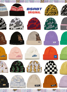 BSRABBIT韩国滑雪玩板带针织帽子休闲单双板男女款户外运动帽