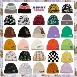 BSRABBIT韩国滑雪玩板带针织帽子休闲单双板男女款户外运动帽