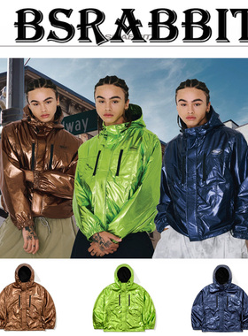 2526BSRABBIT韩国滑雪服男女款单板双板防水连帽开衫套装绿色棕色