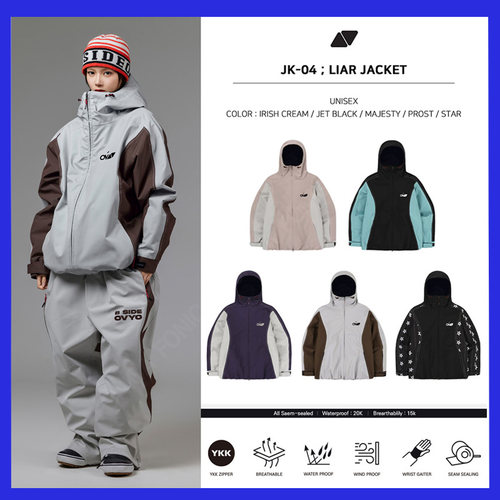 OVYO滑雪服连帽拉链保暖防水