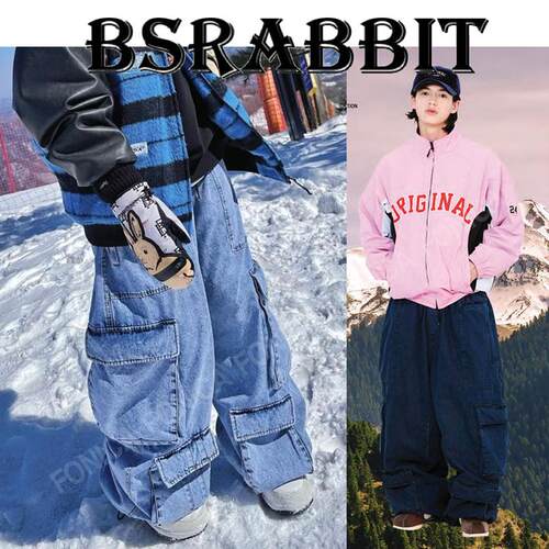 滑雪裤BSRABBIT宽松超级肥大