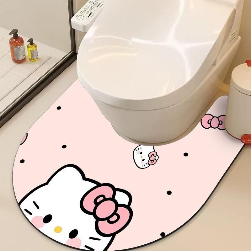 浴室马桶U型边缘地垫硅藻泥吸水速干脚垫卫生间坐便专用防滑地毯