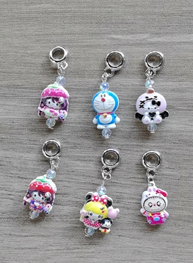 新款卡通合金可爱图案配件搭配包包挂件钥匙扣萌粒手机链