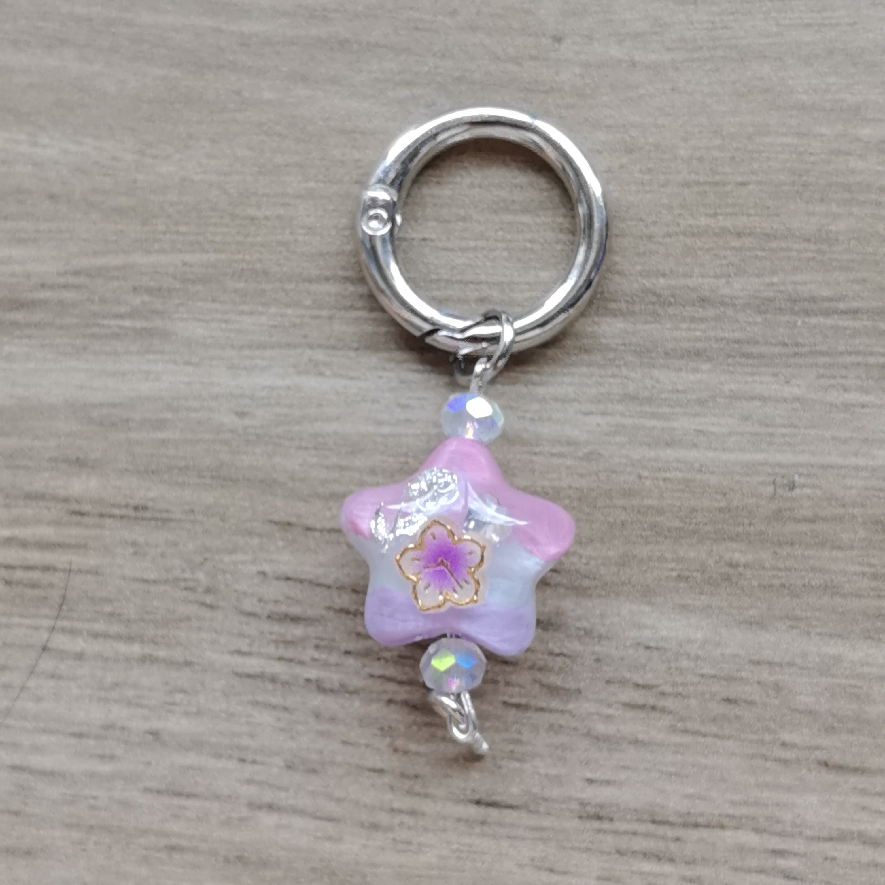 新款可爱珠珠DIY手工配件油画星星带羊角钉提溜包挂钥匙扣挂件