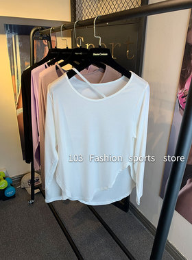 宽松大码运动上衣女透气跑步速干t恤网红健身罩衫显瘦瑜伽服长袖