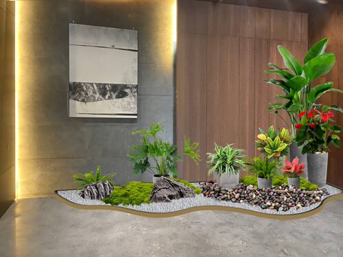 北京室内景观设计室内植物造景公司前台绿植造景植物租赁免设计费
