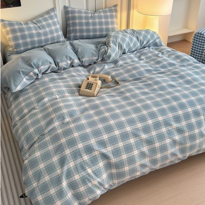 定做水洗棉格子宿舍薄床垫套榻榻米床笠罩纯棉全包保护罩定制尺寸