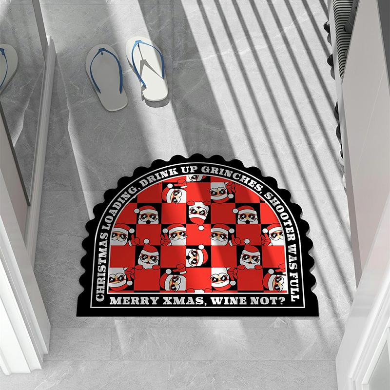 圣诞节跨境地毯可定制