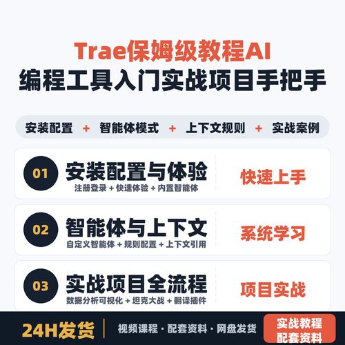 Trae保姆级教程 AI编程工具入门 实战项目手把手教学
