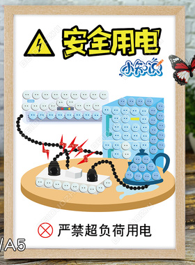 安全用电主题diy纽扣粘贴画儿童暑期预防触电手工制作作品材料包