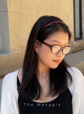 Manggis至简 极简带齿梳纯色醋酸发箍百搭防滑细头箍基础复古头饰