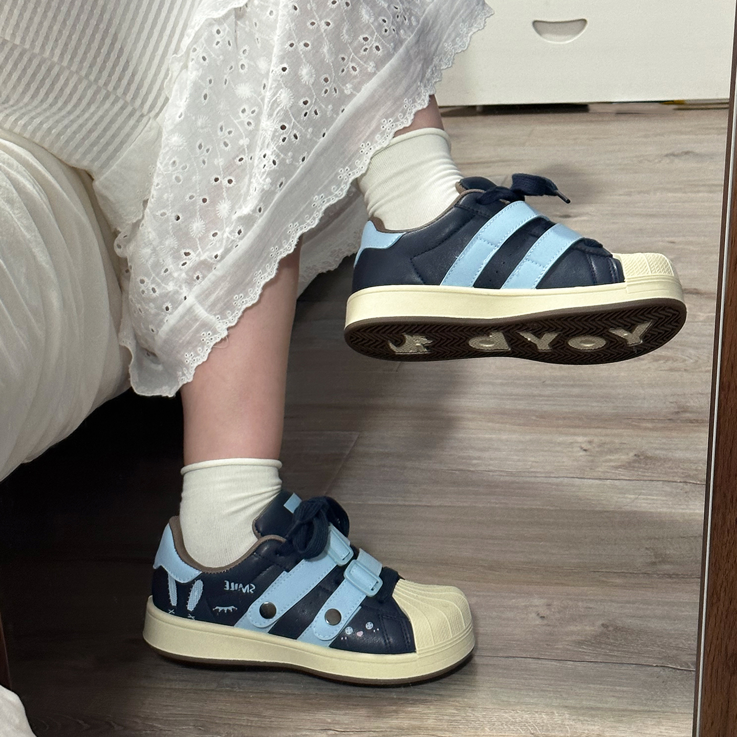 成宇阳 小众贝壳头复古厚底板鞋女2025秋季新款百搭ins休闲运动鞋