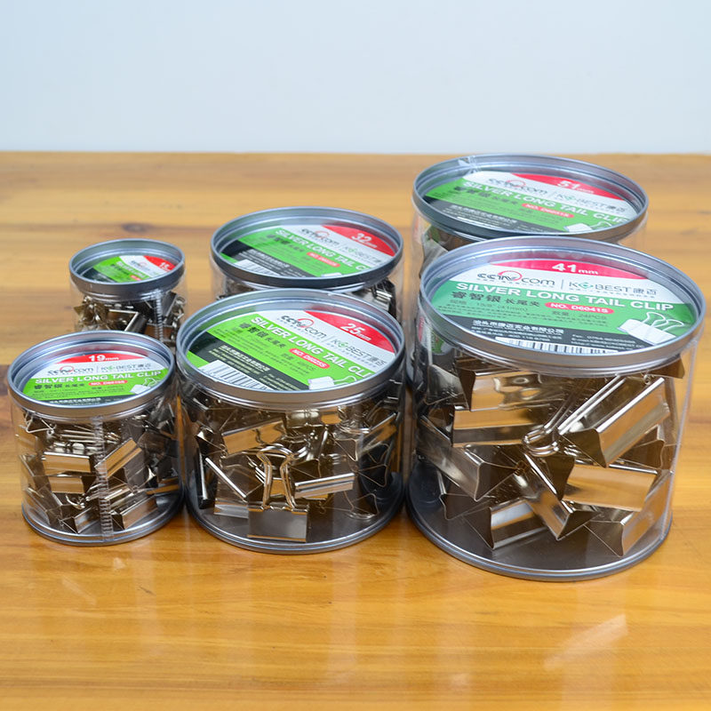 골드 롱 테일 클립 51MM 대형 실버 페타 피닉스 테일 아이언 티켓 홀더 문구 중간 스테인레스 스틸 티켓 폴더