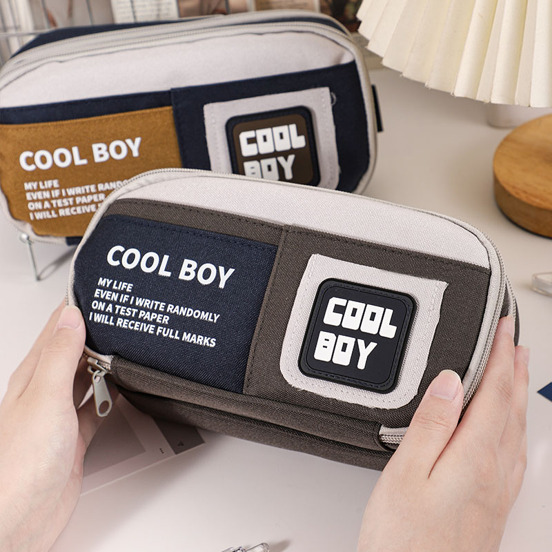 超火笔袋多层大容量学霸初中文具盒男孩款铅笔盒小学生文具袋2025