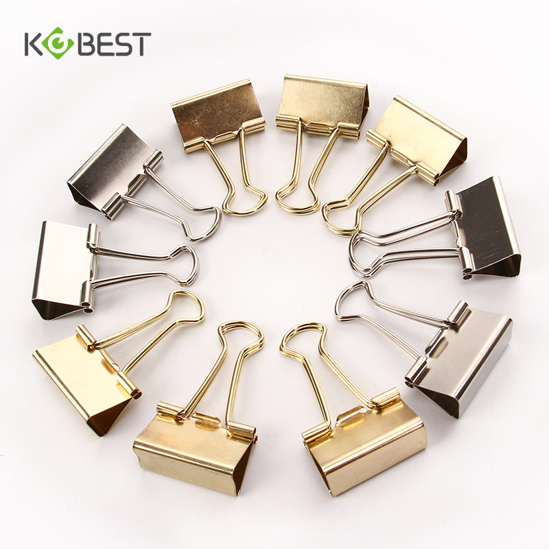 금색과 은색 긴 꼬리 클립 혼합 문구 대형 중형 및 소형 클립 역방향 꼬리 클립 피닉스 꼬리 클립 지갑 작은 신선한 다기능