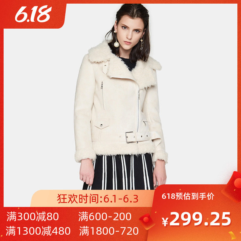 【断码L】艾格2020春秋新款女装休闲时尚百搭宽松短外套Y960