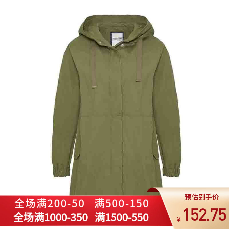 艾格官方旗舰店春季新品女装时尚百搭宽松中长款风衣外套W151