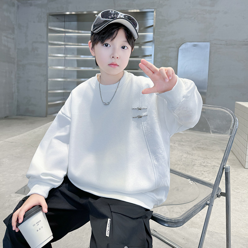 奥莱品牌男童秋装卫衣2026新款儿童上衣春秋款国潮运动休闲宽松帅