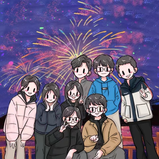 newmasus手绘情侣头像定制油画代画照片转动漫画形象设计卡通人物