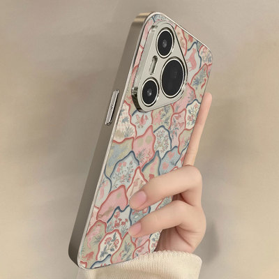 锦绘春山适用华为pura80pro手机壳m60新款70ultra女款50国潮p40高级感p60复古p70新中式40+小众p50国风mate30