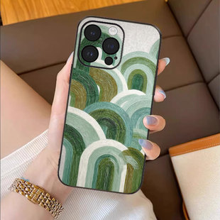 青岚叠翠适用苹果17promax手机壳新款iPhone16pro套15plus小清新文艺ip13pm硅胶防摔12por全包11p带支架14女