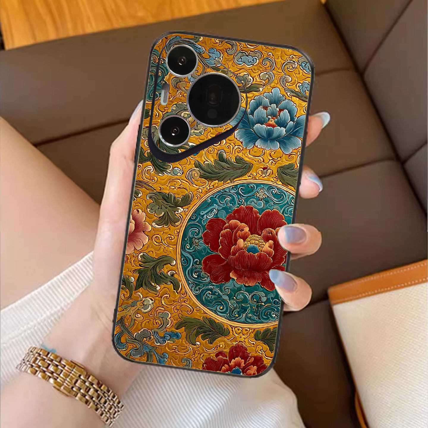 宫韵繁花适用华为pura80pro手机壳m60新年款mate70