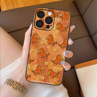 万马金安适用苹果17promax手机壳新年款iPhone16pro套15plus红色喜庆ip13pm硅胶防摔12por全包11p带挂绳14女