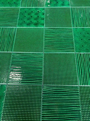 全瓷墨绿色冰裂网红砖浴室背景墙贴卫浴卫生间厨房150mm现货