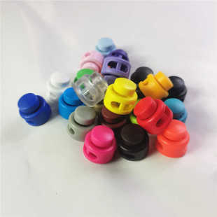 DIY塑料双孔弹簧扣吊钟收紧卡扣松紧调节扣定绳扣穿绳扣猪鼻扣4mm