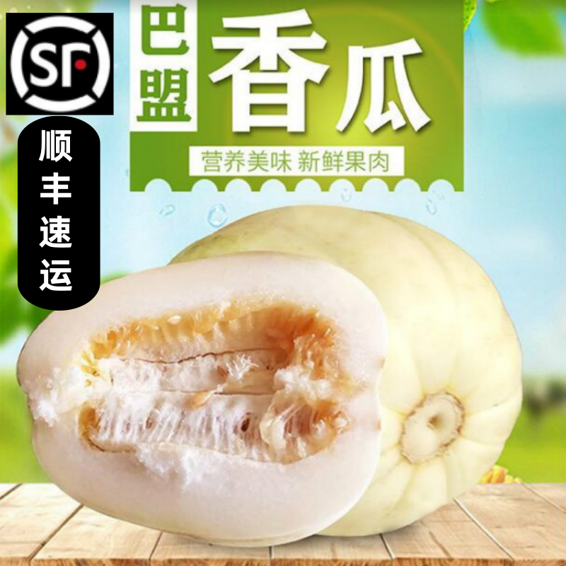正宗巴盟香瓜5斤内蒙特产白莲脆甜瓜蜜瓜当季新鲜水果顺丰现发
