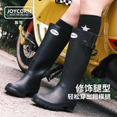Joycorn加可雨靴女时尚 成人高筒防滑水鞋 经典 外穿防水惠灵顿雨鞋