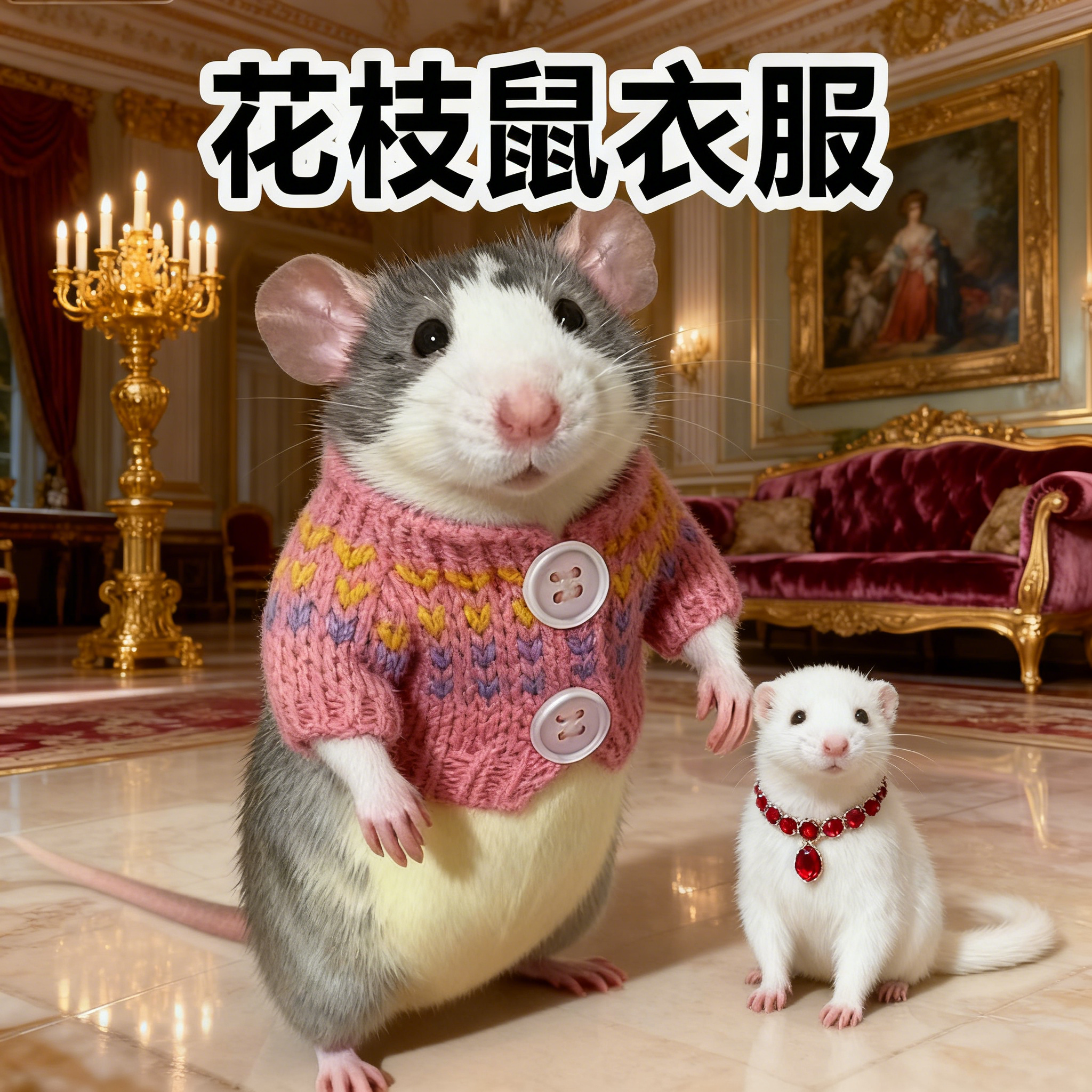 14cm掌门狗毛衣8分bjd小玩偶配件玩具公仔10厘米缺牙棉花娃娃衣服