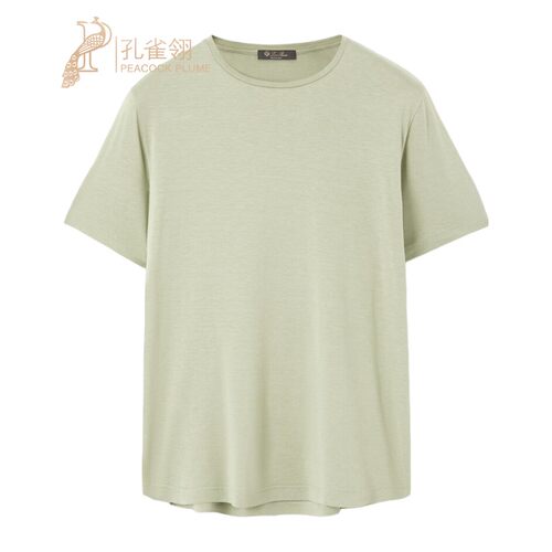 LoroPiana/诺悠翩雅男士丝棉短袖基本T恤哑光运动风格新款