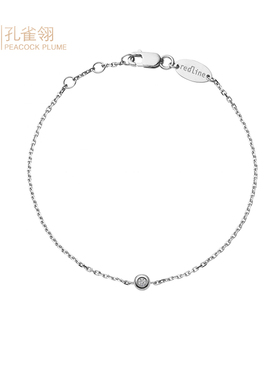 redline红绳女士Minimaliste 0.02克拉圆形钻石链制手链