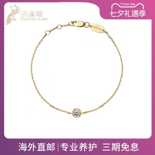 红绳女士克拉圆形手链