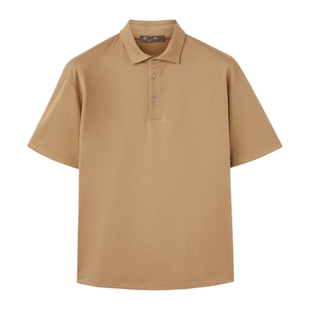 polo衫 Loro 棉质平纹针织面料沙色短袖 诺悠翩雅男装 Piana