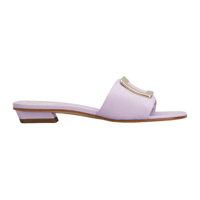 RogerVivier/罗杰维维亚女士穆勒鞋经典搭扣摩天大楼跟小羊皮新款