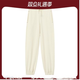慢跑裤 Loro 白色羊绒针织抽绳腰部运动裤 诺悠翩雅男裤 Piana