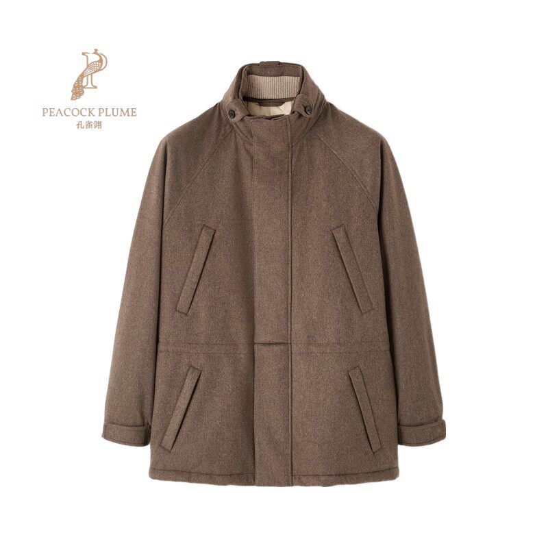 LoroPiana/诺悠翩雅男士夹克外套防水防风可拆卸立领双向拉链新款
