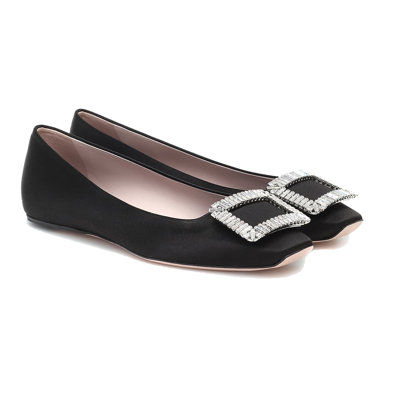 Roger Vivier/罗杰·维维亚新款女鞋水晶扣装饰芭蕾舞平底鞋