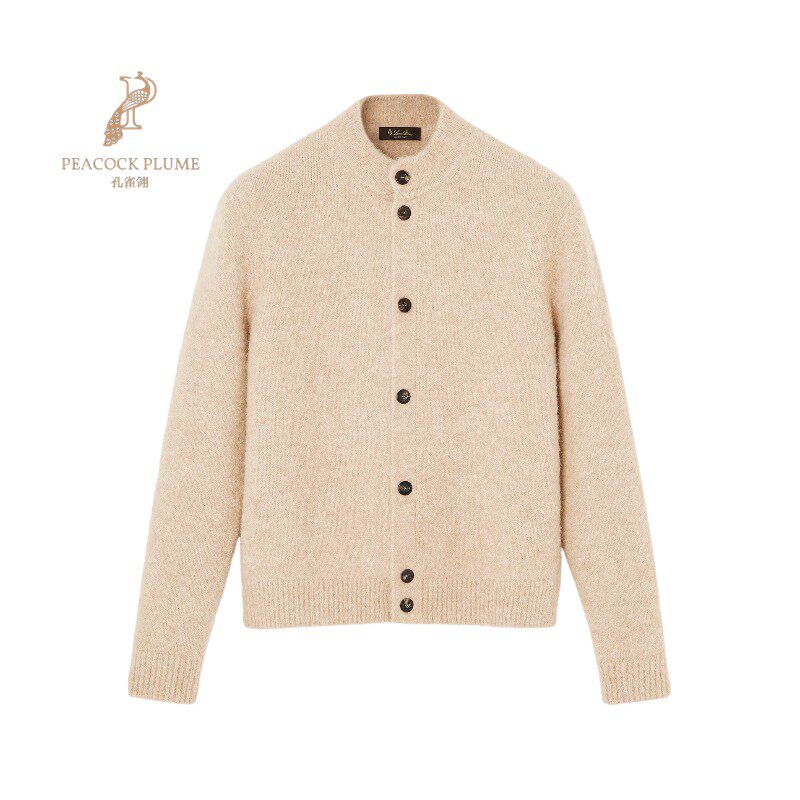 LoroPiana/诺悠翩雅男士针织衫高领罗纹羊驼驼绒羊毛混纺新款