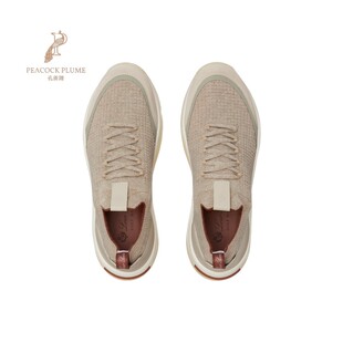 LoroPiana/诺悠翩雅男士运动休闲鞋纯羊绒华夫格缝线皮革新款