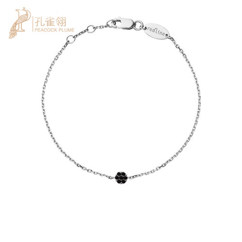 红绳女士黑钻简约手链