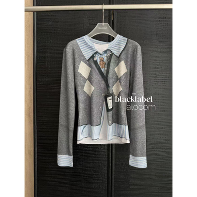 高清印花区别市面 25早秋3D立体工牌印花假两件长袖T恤女辣妹上衣