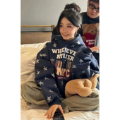 开发 满印星星字母印花加厚卫衣外套女25秋冬新款 tina y版 open