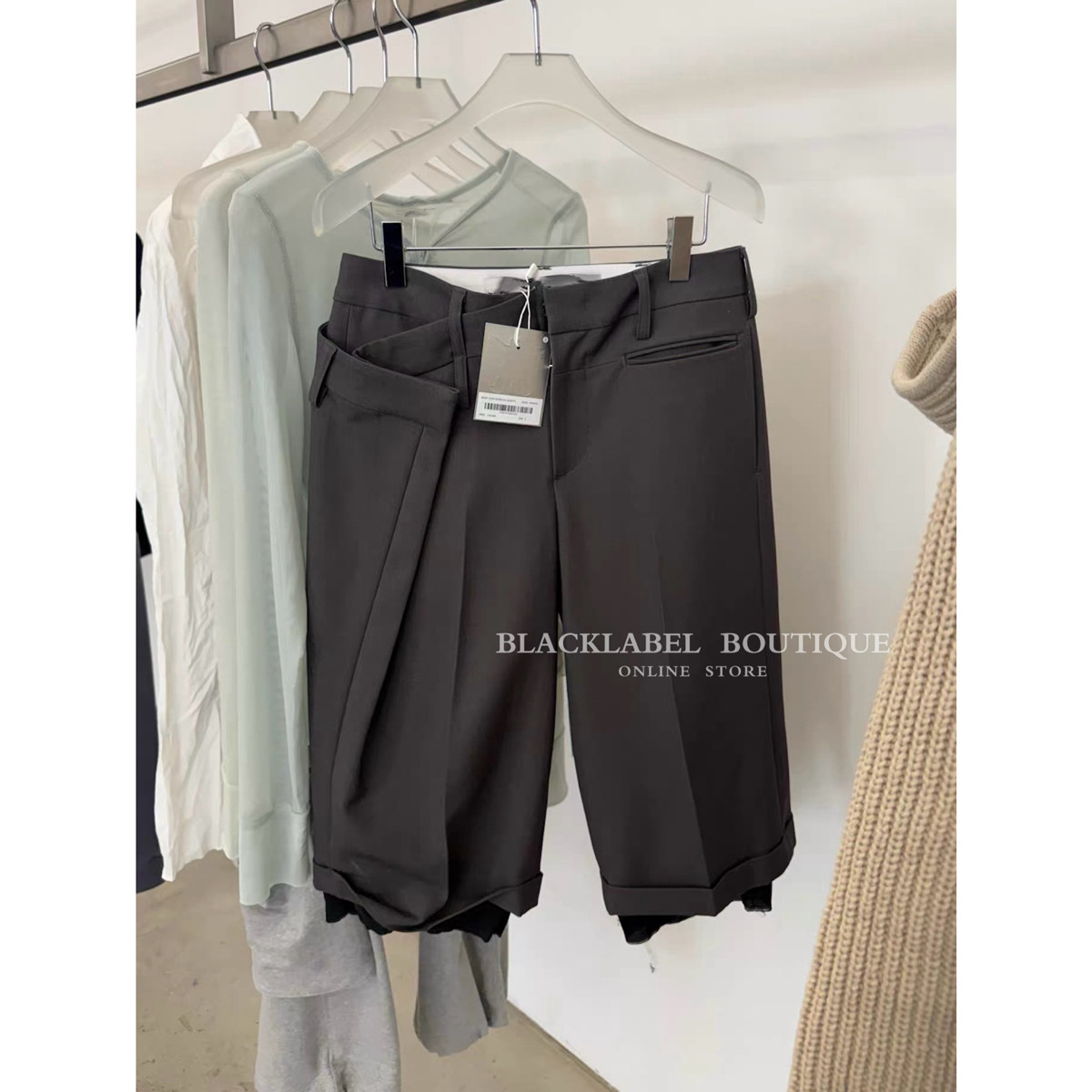 blakclabel 26春夏女士七分裤休闲西裤短裤 裤子 女 tina open yy