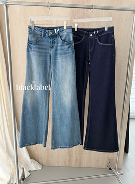 超显腿长 blacklabel 26早春新款 低腰喇叭牛仔裤 百搭 原牛 ra