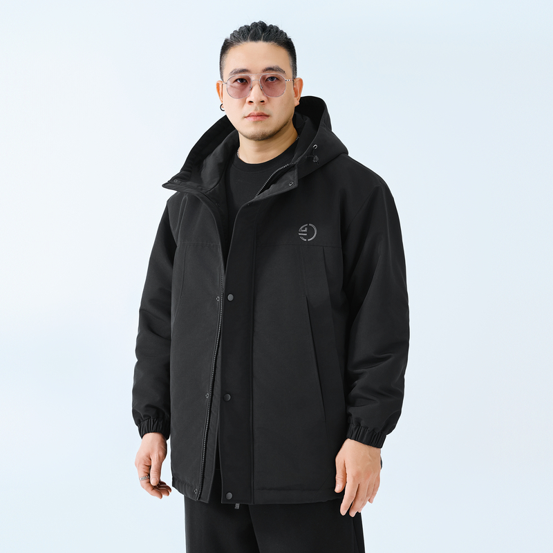 半墨防水工装棉衣冬季新款加厚保暖棉袄外套宽松胖子棉服大码男装