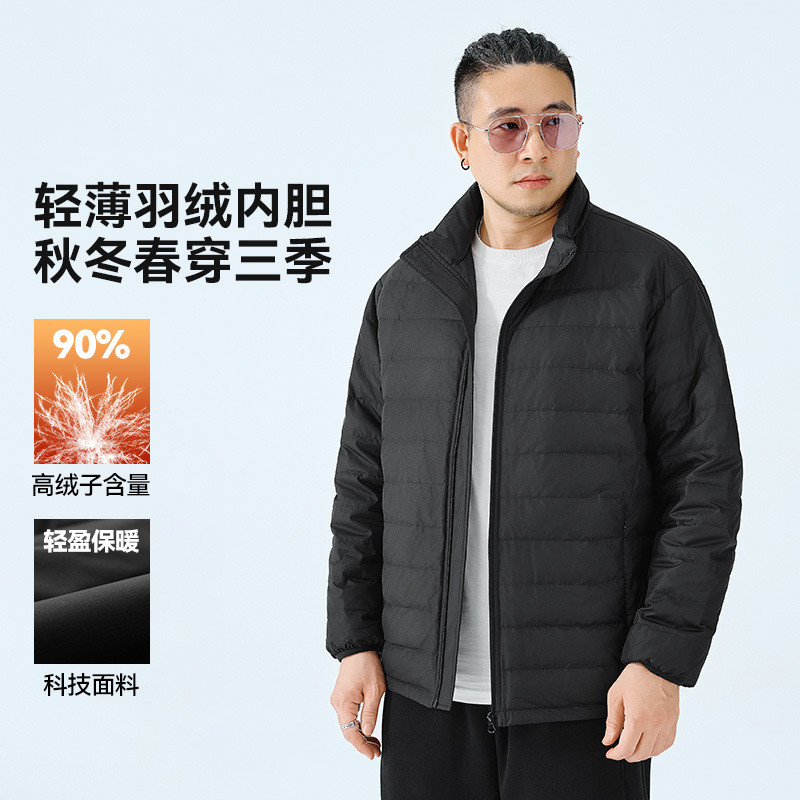 半墨大码男装轻薄羽绒服男士冬季新款冲锋衣羽绒内胆保暖宽松外套,男装,羽绒服,淘宝优惠券,粉丝福利购,淘宝优惠卷