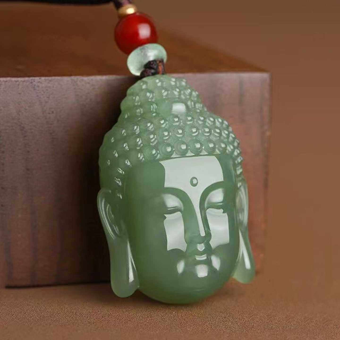 天然真品和田玉佛头玉吊坠